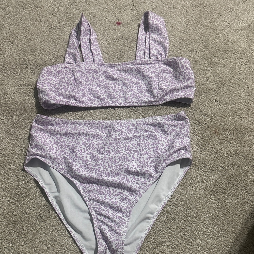 SHEIN Purple Floral Bikini